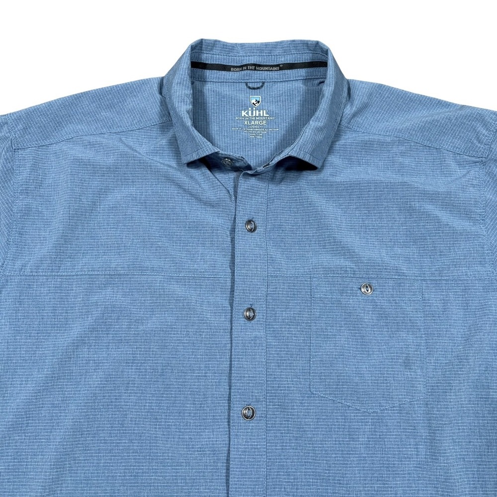 KUHL Optimizr Shirt Mens XL Tapered Fit Short Sleeve Button Up Hiking Utility - Picture 5 of 15